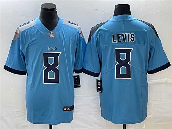 Men & Women & Youth Tennessee Titans #8 Will Levis Blue Vapor Untouchable Stitched Jersey